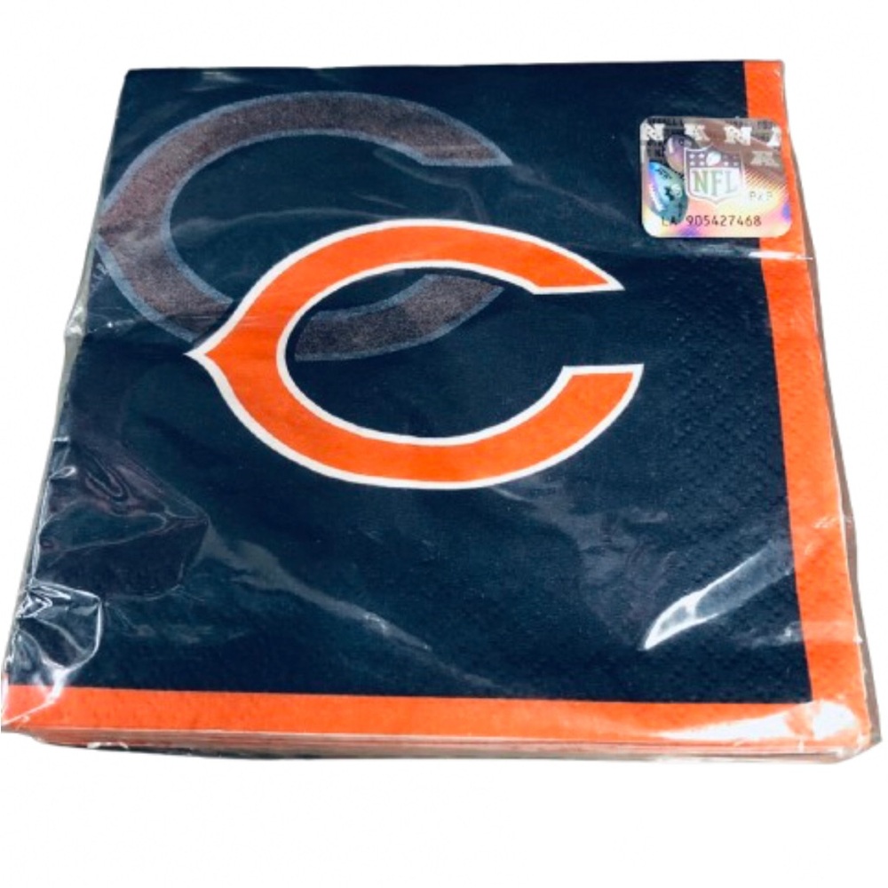 🏈$5🏈 NEW NFL Chicago Bears Paper Napkins Football 16ct Blue